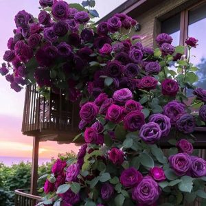 Роза Плетистая Плум Пэшн купить по цене от 610р. в интернет-магазине «Посадика» с доставкой почтой в в Новомосковске и по всей России – [изображение №1].